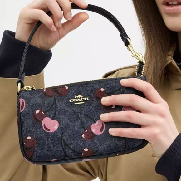 Coach Nolita 19 In Signature Canvas With Cherry Print NWT - Picture 1 of 11
